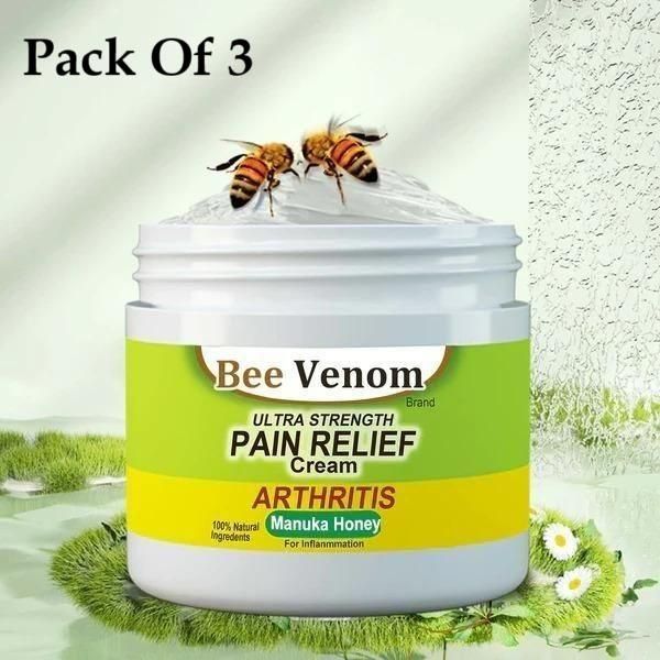 Bee Venom Ultra Strength Pain Relief Cream (Pack of 3)